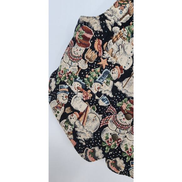 Vintage 90's Holiday‎ Winter Snowman Vest Size Small - Picture 3 of 7